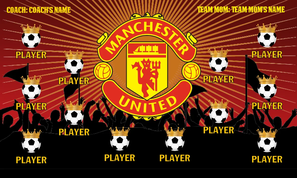 Manchester united Soccer Banner-soccer-party-banner