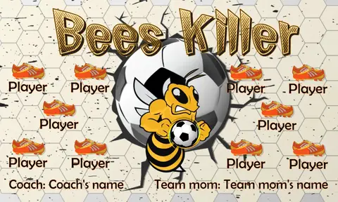 Bees Killer Soccer Banner-soccer-team-banner-picture		