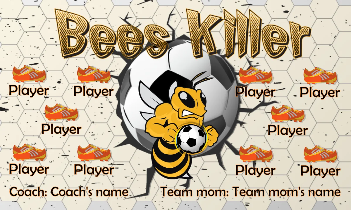 Bees Killer Soccer Banner-soccer-team-banner-picture		