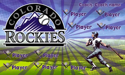 Colorado Rockies 2 Baseball Banner-softball-banner-slogans-picture