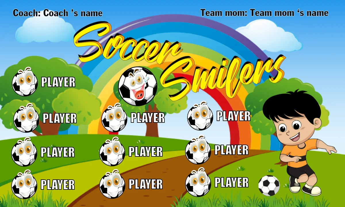 Soccer Smilers 3 Soccer Banner-design-soccer-banner-online