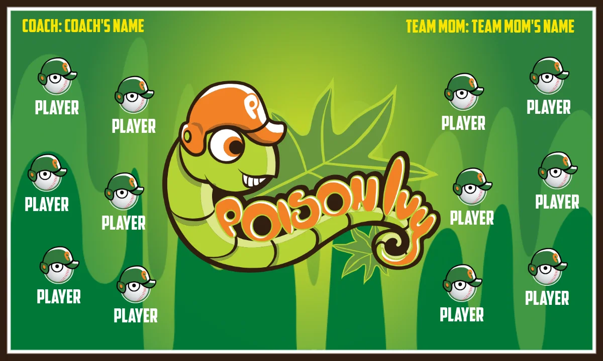 Poison Ivy-green-snake-hem-how-to-make-softball-banners-images