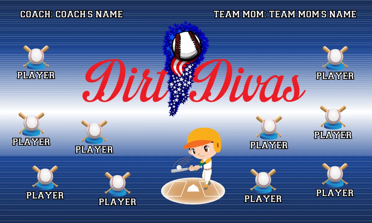Dirt Divas 1 Softball Banner-softball-all-star-banners-picture