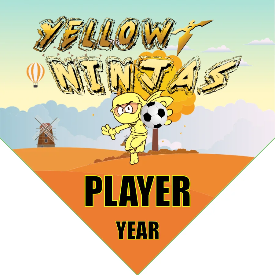 Yellow ninjas Soccer Banner-ayso-soccer-banner-ideas-picture