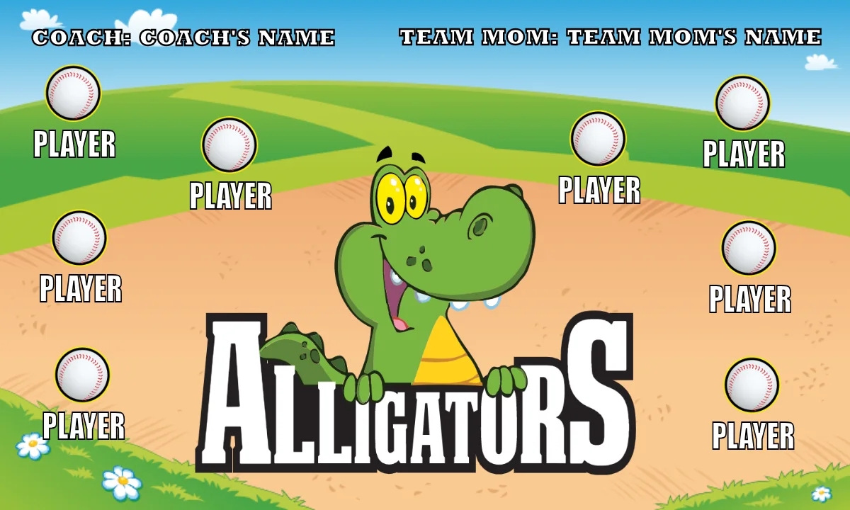 Alligators 3 Softball Banner