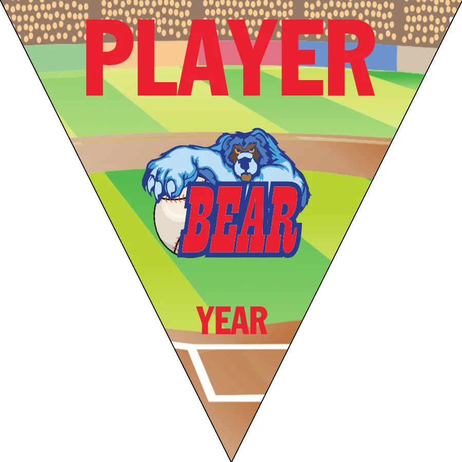 Bear 2 Softball Banner-softball-birthday-banners-picture