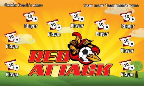 Red Attack Soccer Banner-soccer-banner-exchange