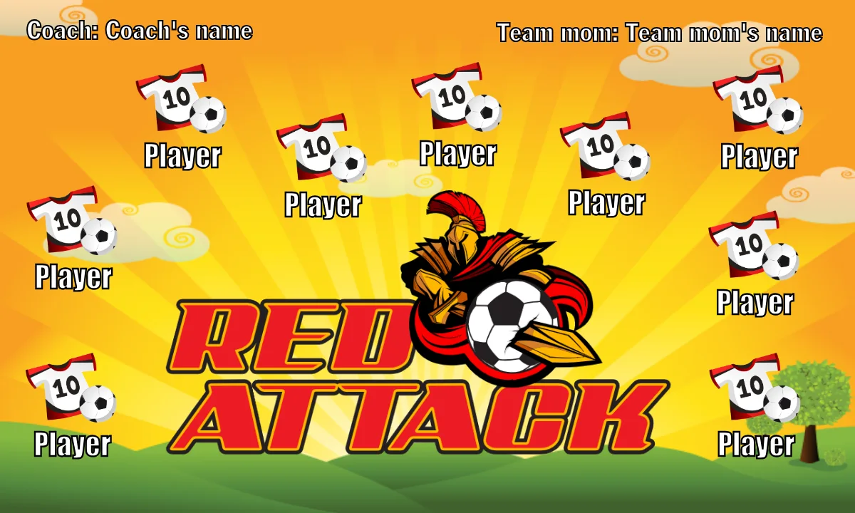 Red Attack Soccer Banner-soccer-banner-exchange