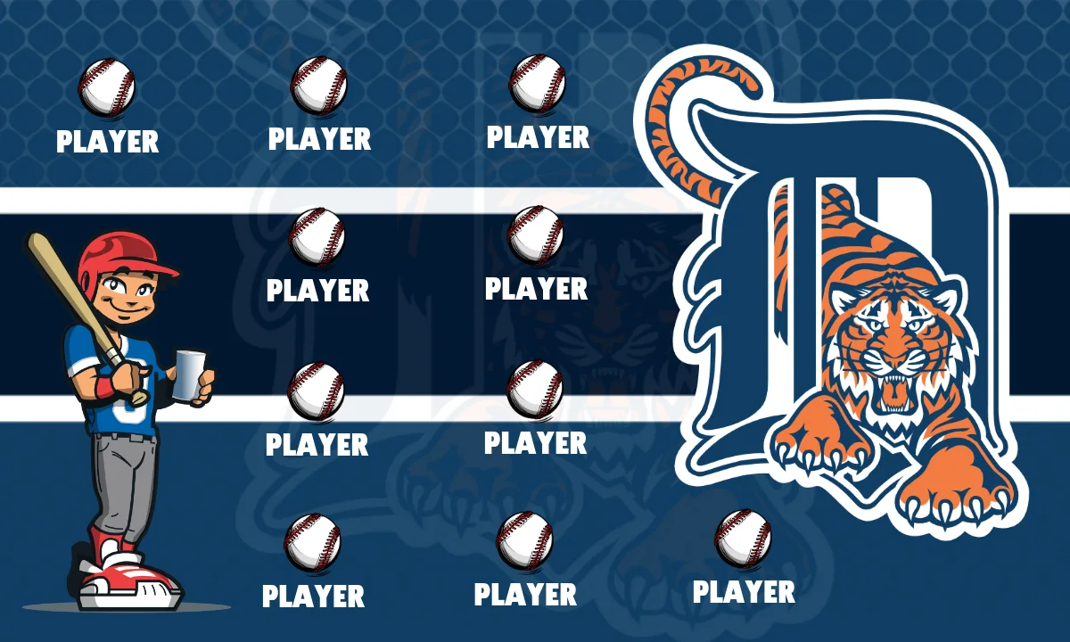 Tigers 3 Baseball Banner-softball-banner-poses-picture