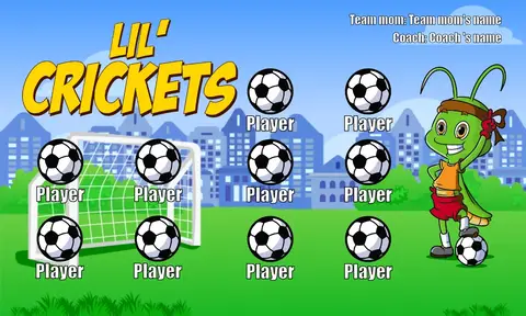 Lil'Crickets Soccer Banner-soccer-team-banners-picture