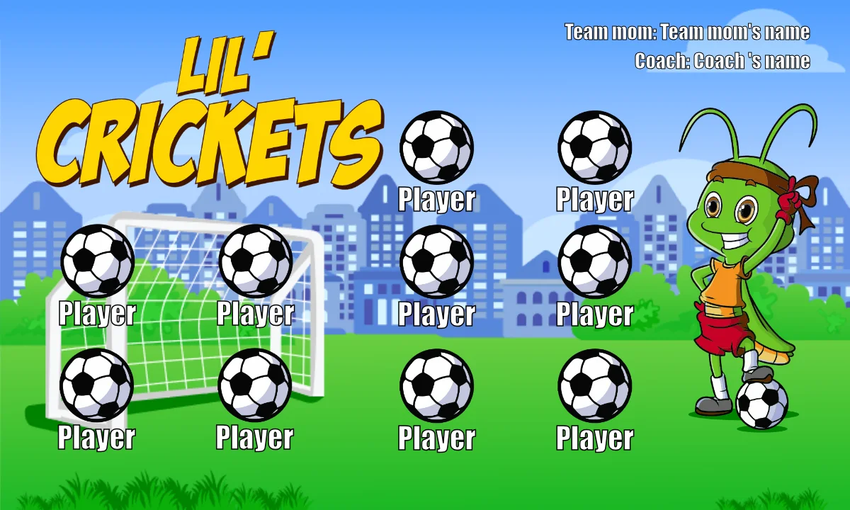 Lil'Crickets Soccer Banner-soccer-team-banners-picture