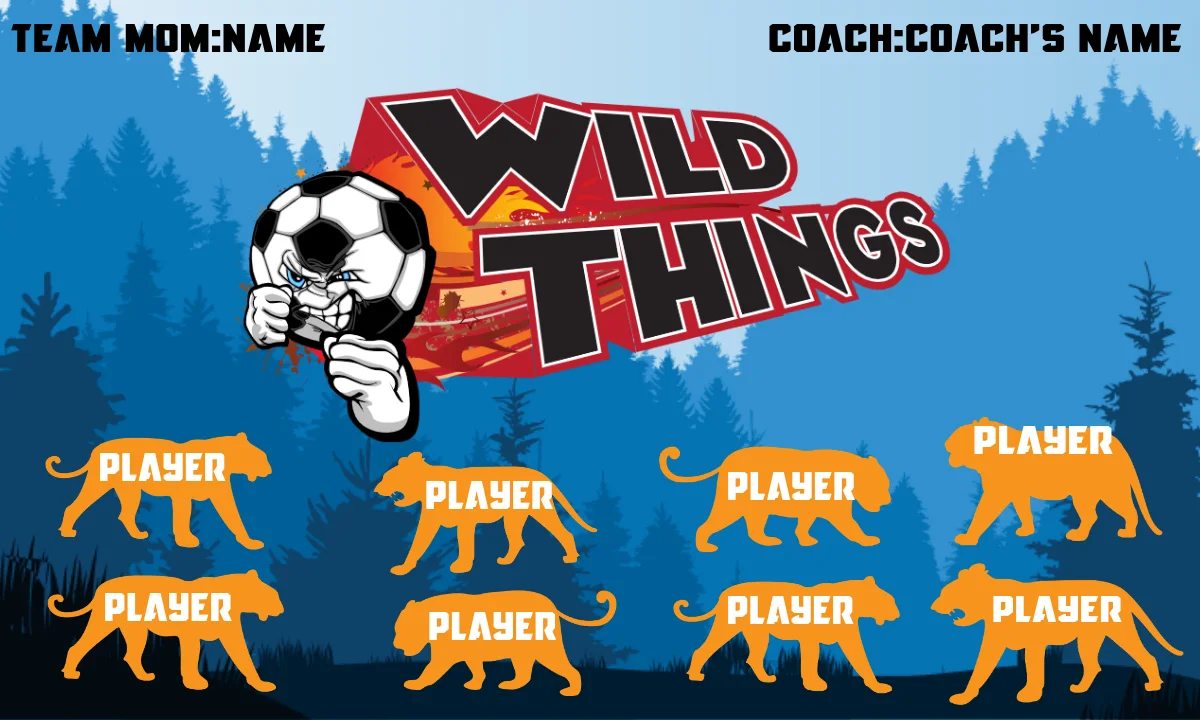 Wild Things Soccer Banner,-soccer-banner-templates-picture