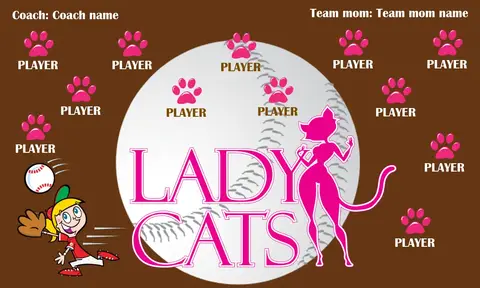 Lady Cats 1 Softball Banner-softball-banner-cost-images
