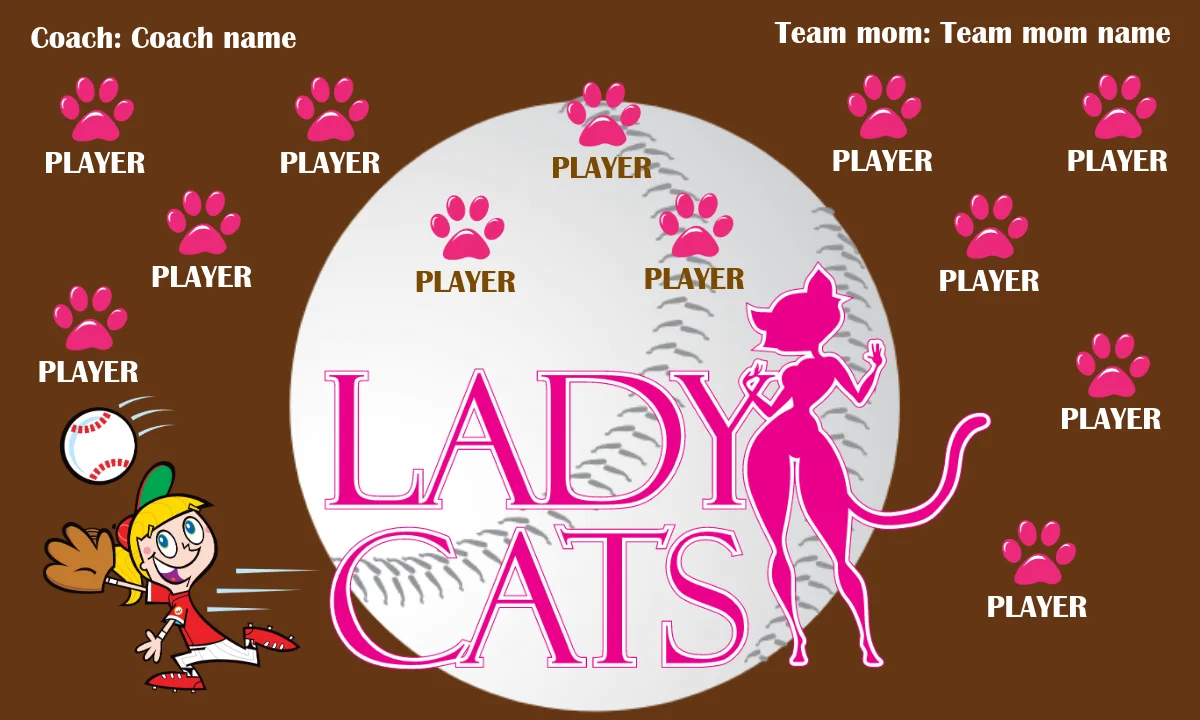 Lady Cats 1 Softball Banner-softball-banner-cost-images