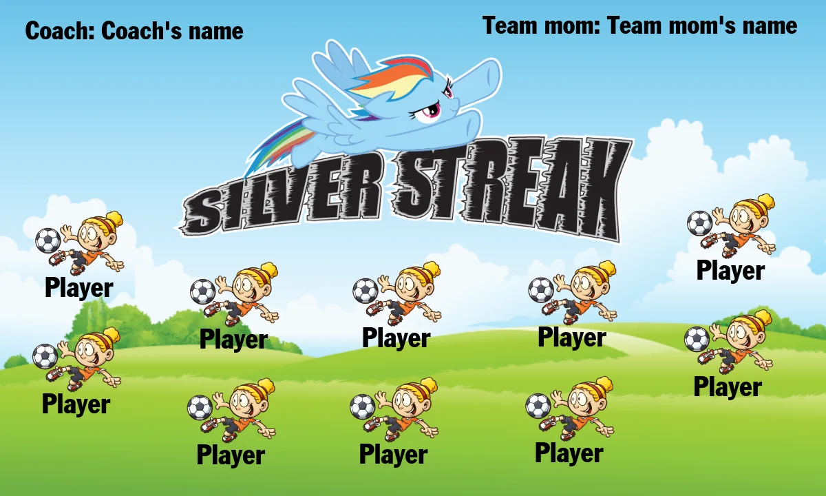 Silver Streak Soccer Banner-soccer-party-banner