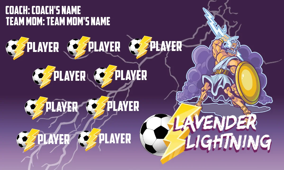 Lavender lightning 2 Soccer Banner-soccer-banner-ideas-picture