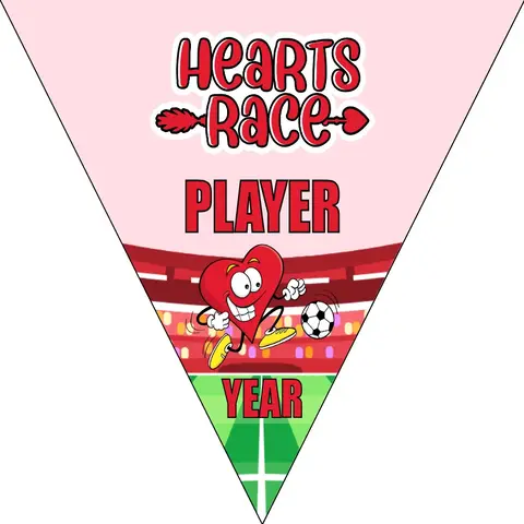 Hearts Race Soccer Banner-soccer-banner-frame-picture