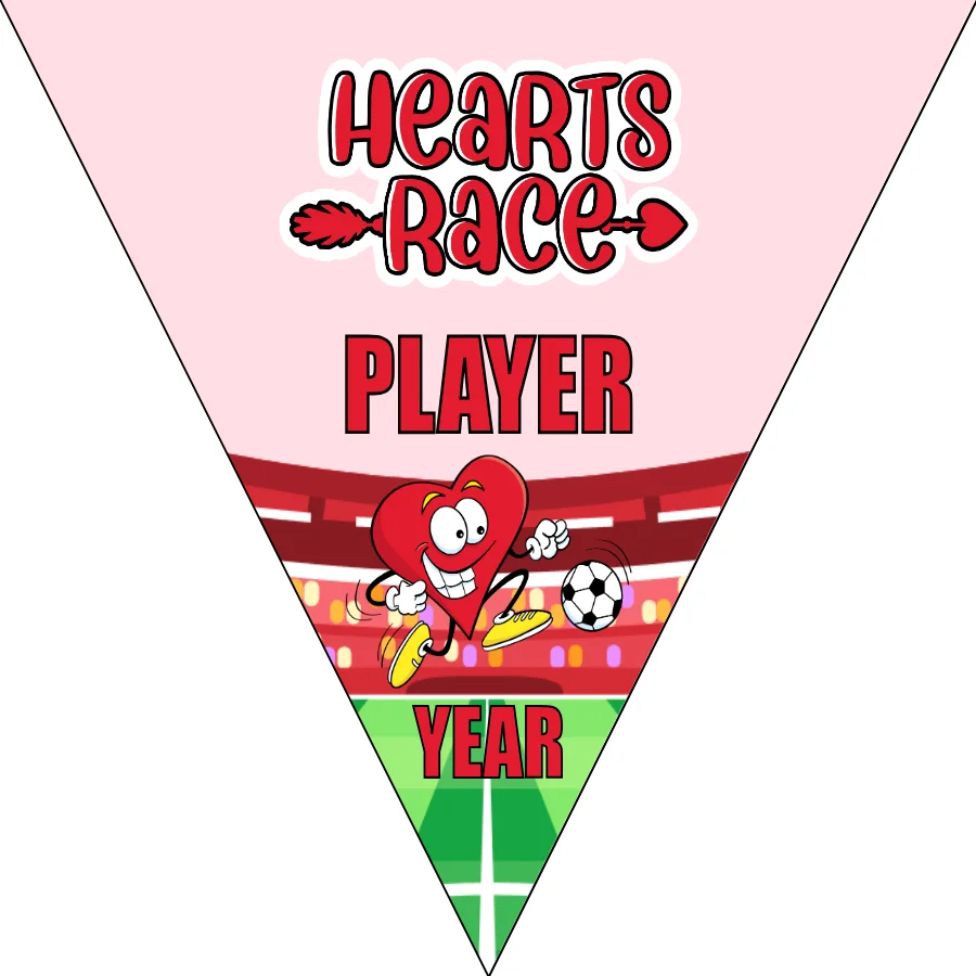 Hearts Race Soccer Banner-soccer-banner-frame-picture