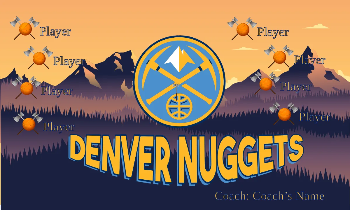Denver Nuggets 2 Basketball Banner basketball banner birthday images