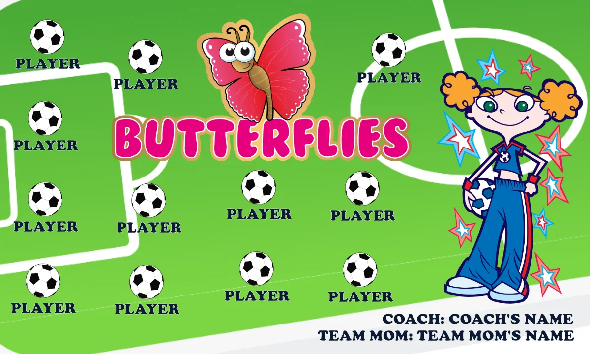 Butterflies Soccer Bannersoccer-banners-near-me