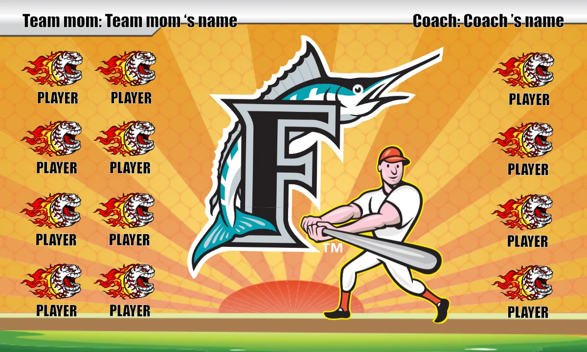 Marlins Baseball Banner-baseball-team-banners