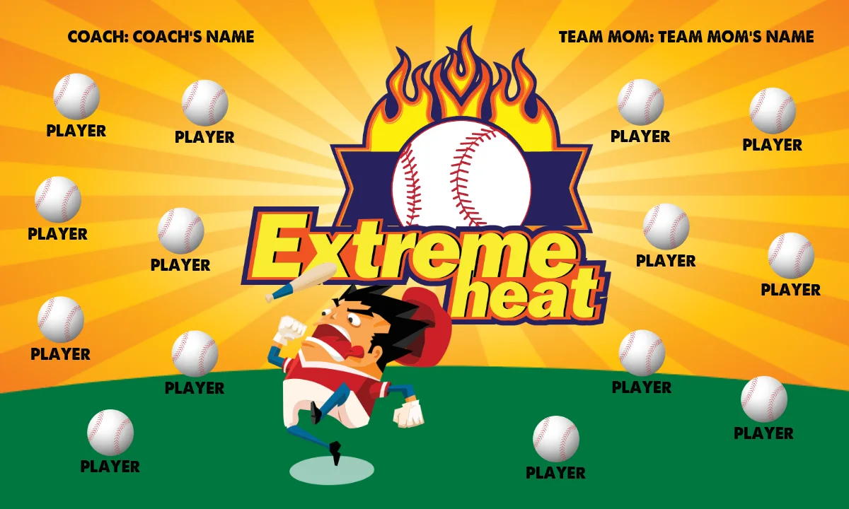 Extreme heat Softball Banner-softball-birthday-banners-picture