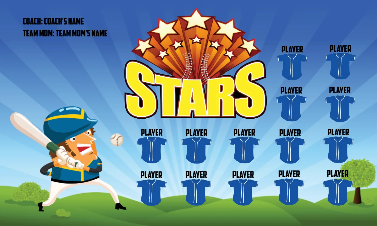 Star Softball Banner-youth-softball-banners-picture