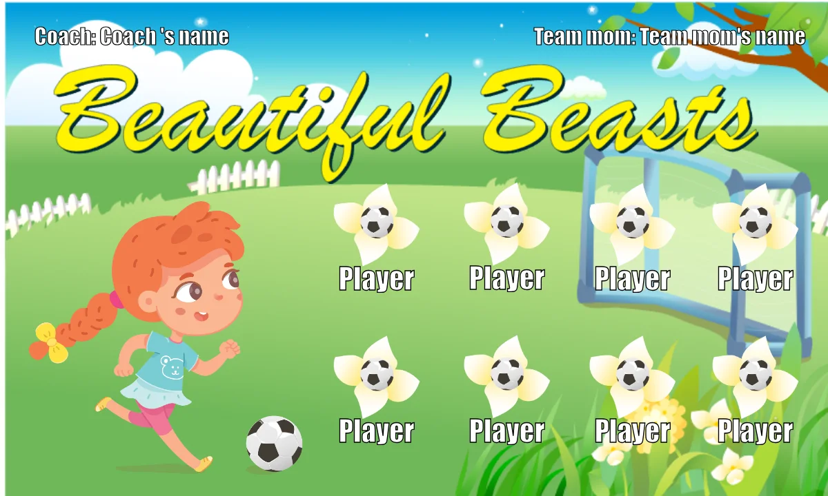 Beautiful Beasts 4 Soccer Banner-soccer-banner-printing-picture