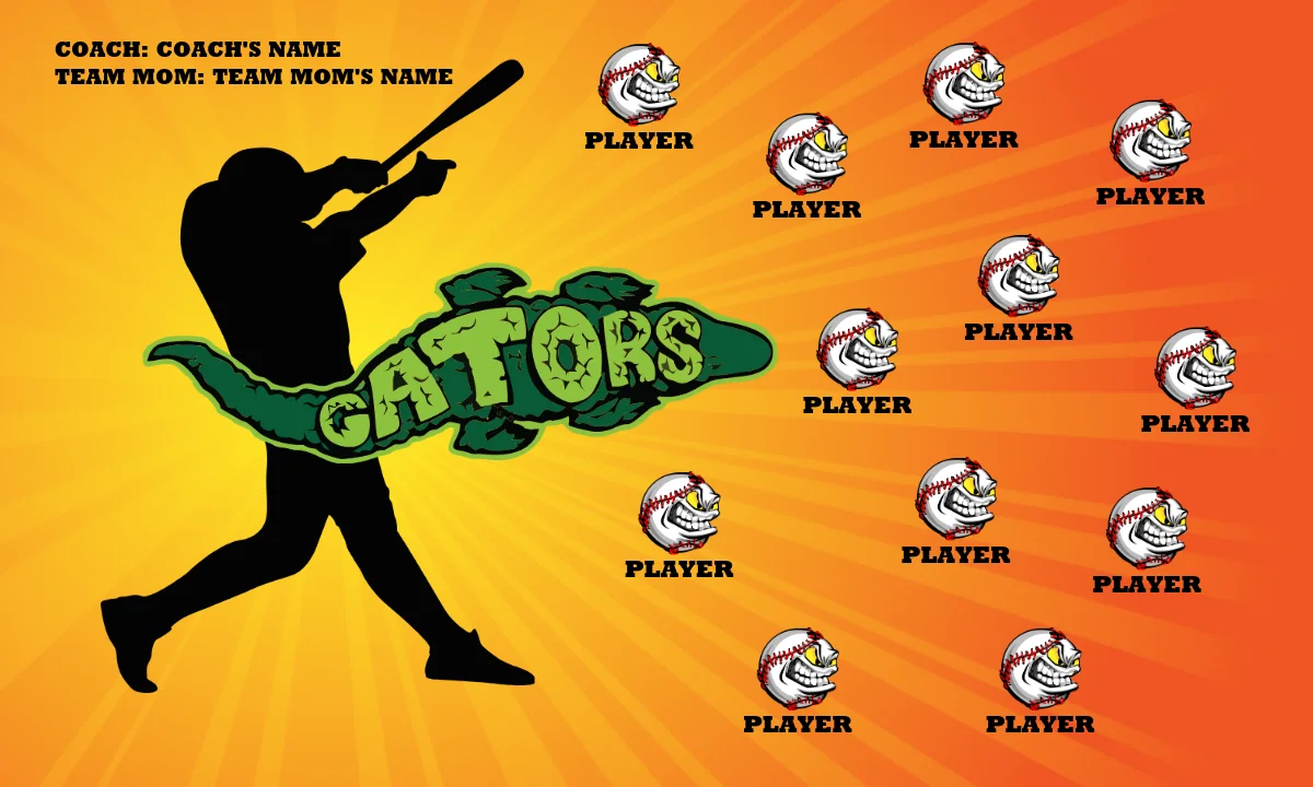 Gator 2 Softball Banner-homemade-softball-team-banners-picture