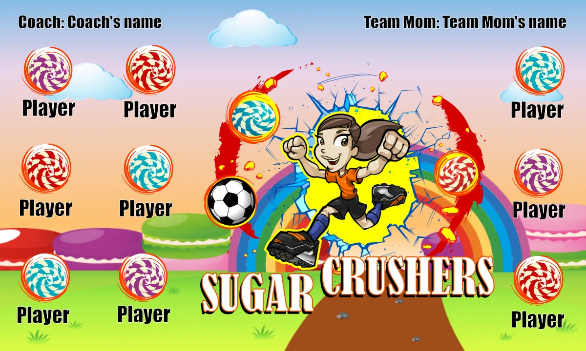Crushers Sugar Soccer Bannersoccer-banners-and-pennants