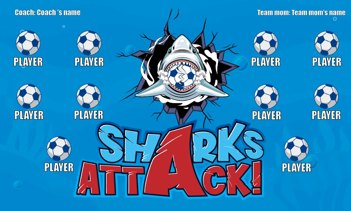 Sharks Attack Soccer Banner-soccer-banner-stand-pvc-picture