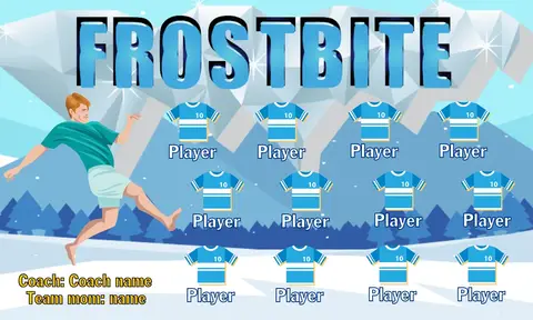 Frostbite Soccer Banner-soccer-birthday-banner