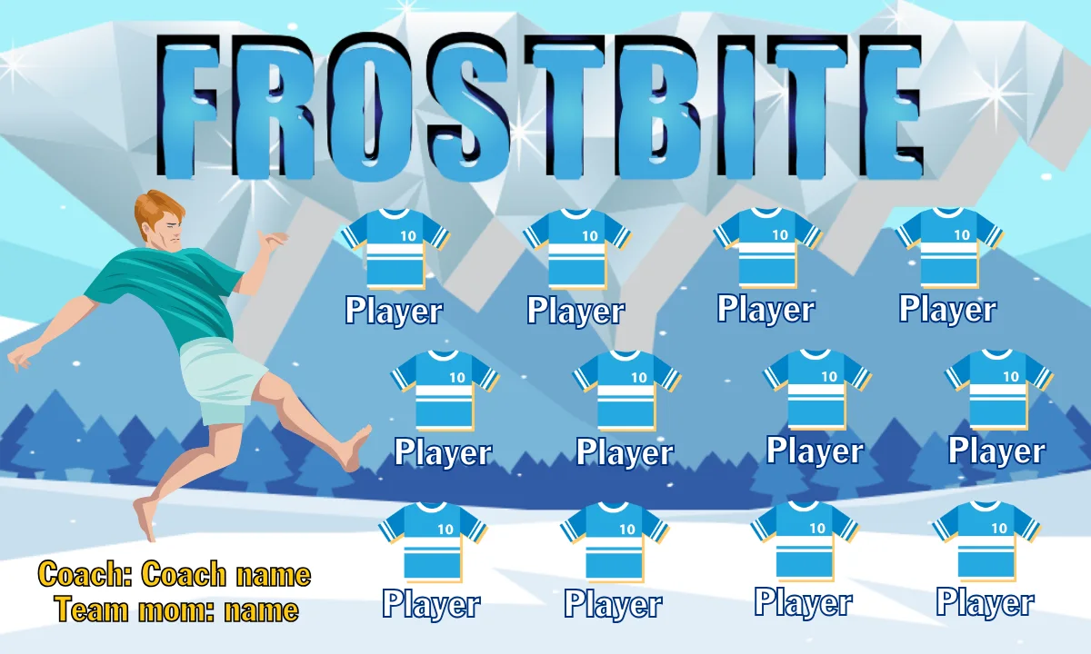Frostbite Soccer Banner-soccer-birthday-banner