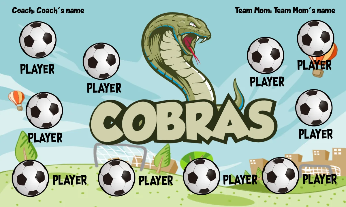 Cobras 2 Soccer Banner-soccer-banners-and-flags-picture	