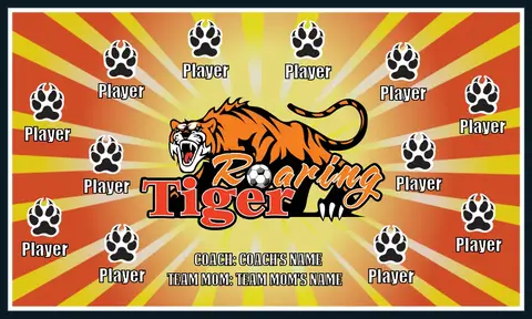 Roaring Tigers 2 Soccer Banner-soccer-banner-printing
