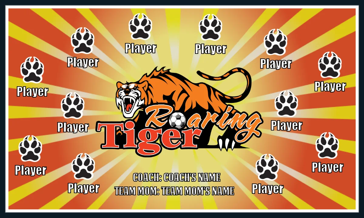 Roaring Tigers 2 Soccer Banner-soccer-banner-printing