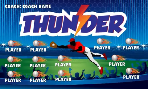 Thunder1 Baseball Banner-custom-softball-team-banners-picture