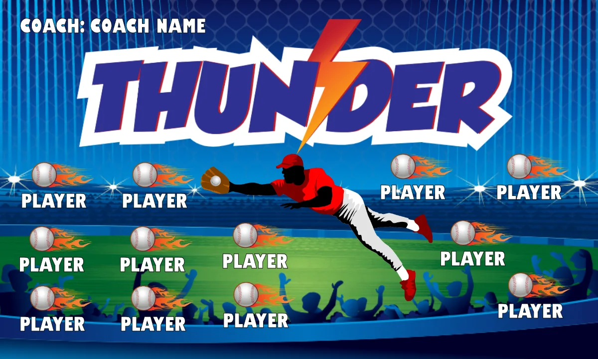 Thunder1 Baseball Banner-custom-softball-team-banners-picture