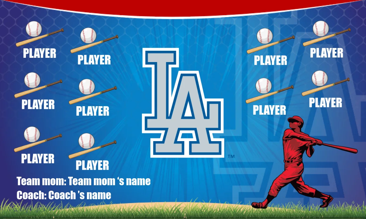 Dodgers 2 Baseball Banner-baseball-sponsor-banners-images