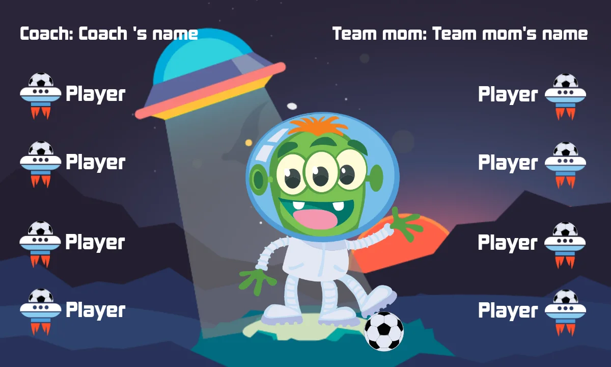 Aliens Soccer Banner