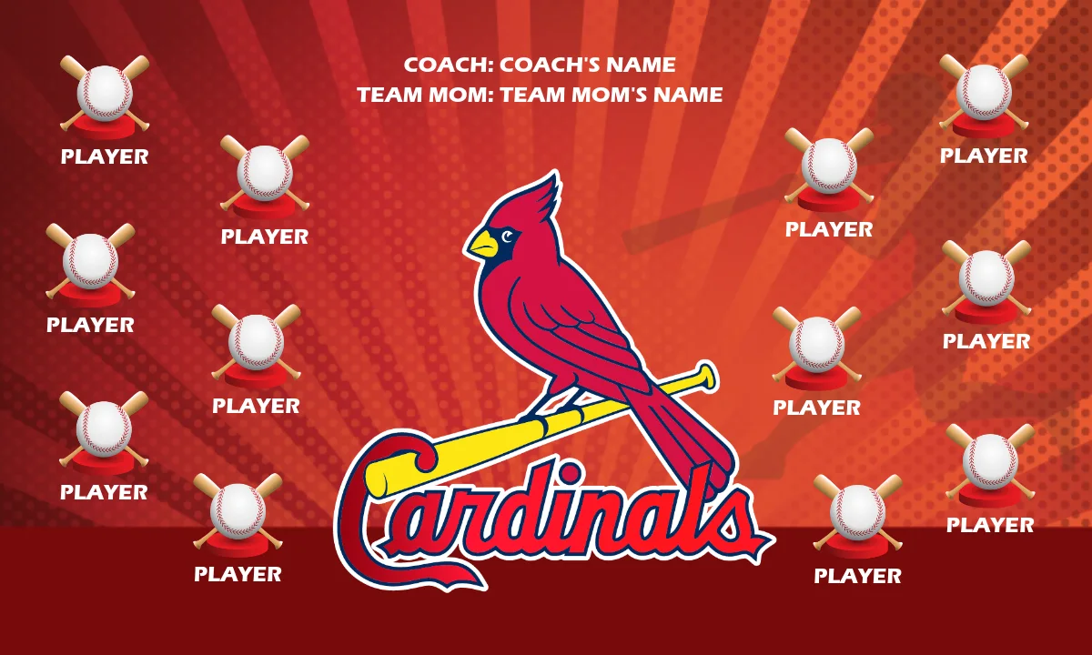 Cardinals 5 Baseball Banner-baseball-banner-gallery-images