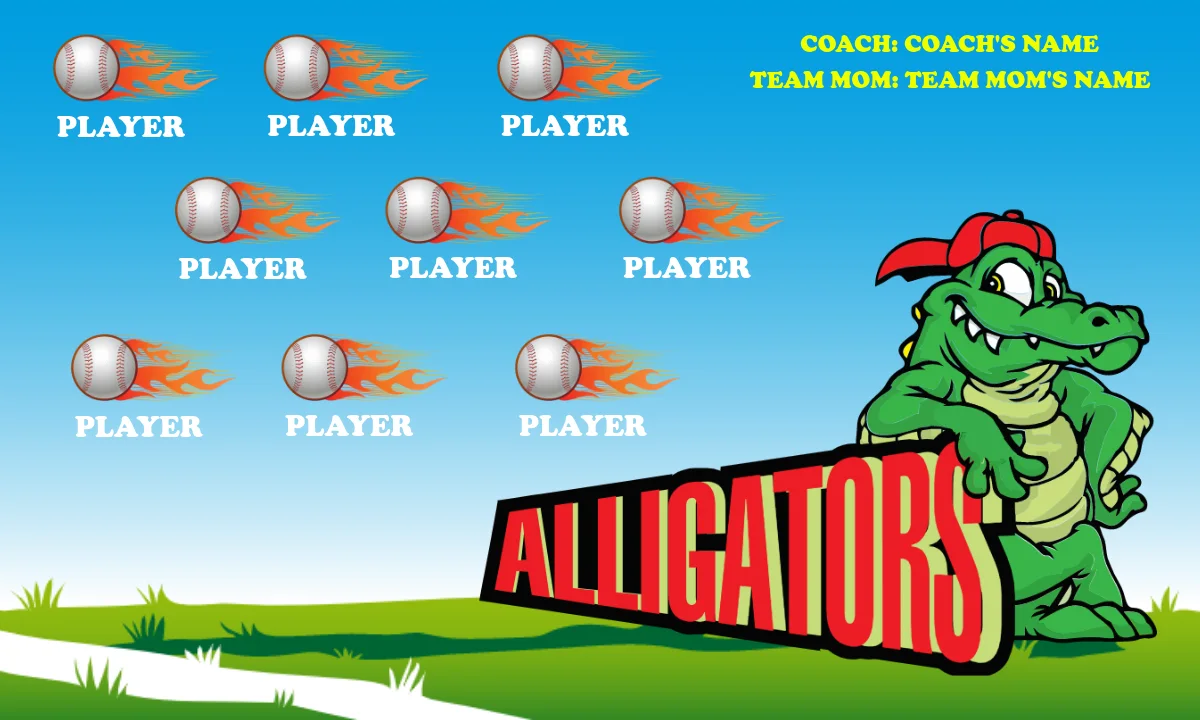 Alligators 6 Softball Banner