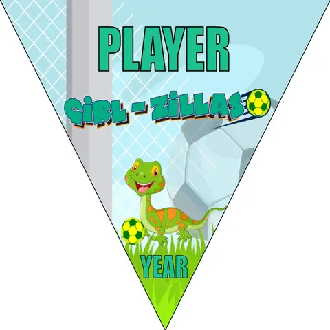 Girl Zillas Soccer Banner-soccer-banner-frame-picture