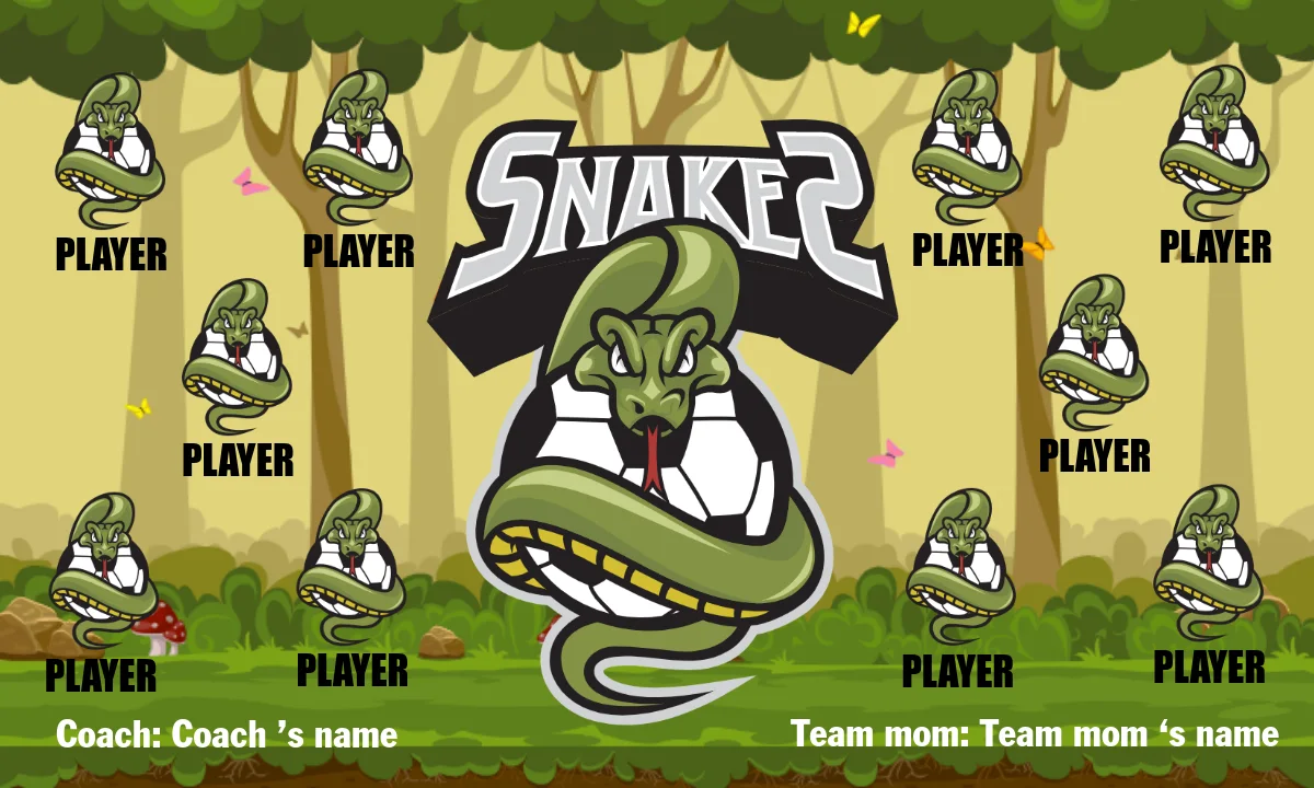 Snakes Soccer Banner-design-soccer-banner-online