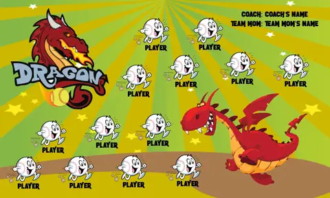 Dragon Softball Banner-softball-vinyl-banners-picture