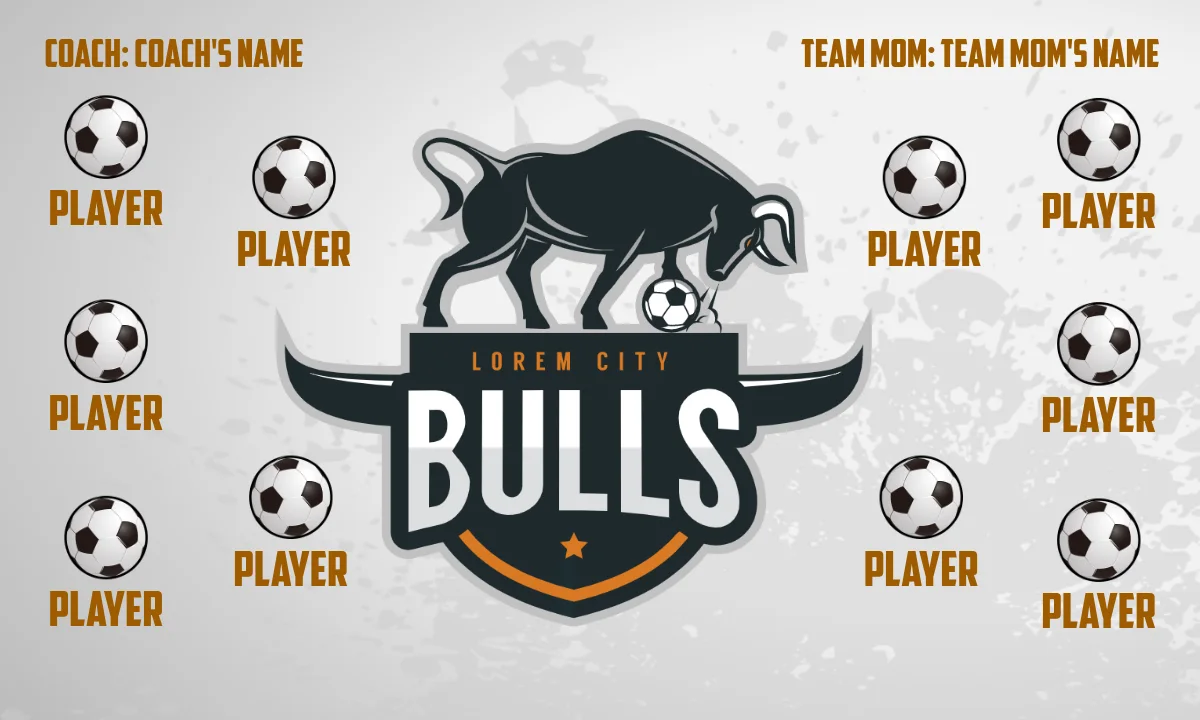 Bulls 1 Soccer Banner-soccer-team-banners-sacramento-picture