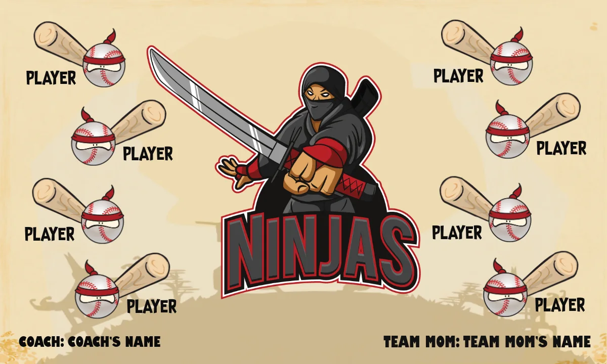 Ninjas 2 Softball Banner-design-a-softball-banner-images