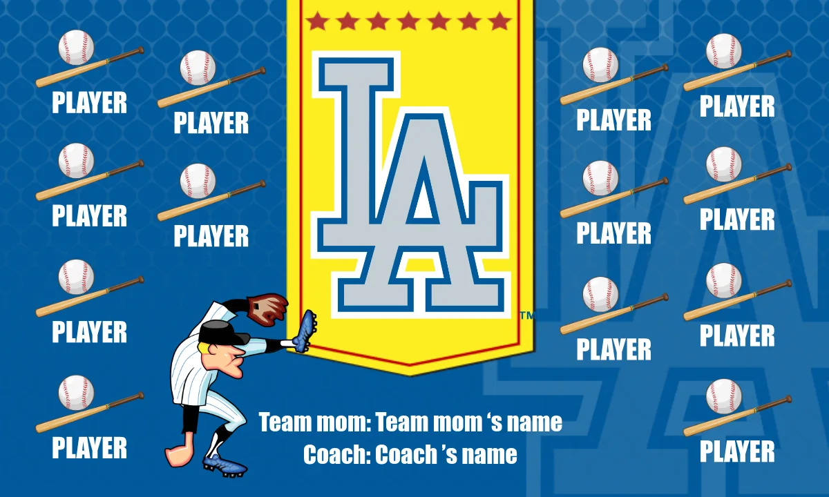 Dodgers Baseball Banner-youth-baseball-banners-images