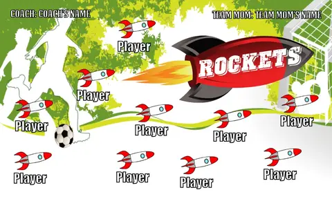 Rockets 1 Soccer Banner-soccer-banner-pole-kit