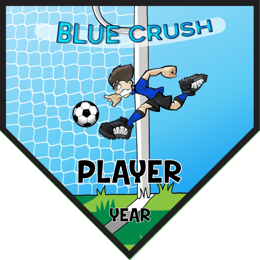 Crush Blue Soccer Banner-lightning-soccer-banner-picture